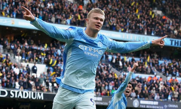 Man City toàn thắng sau 7 vòng đấu. (Ảnh: Reuters)