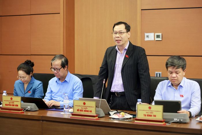 Đại biểu Đỗ Đức Hồng Hà (Đoàn Hà Nội) phát biểu thảo luận. Ảnh: Văn Tuyến