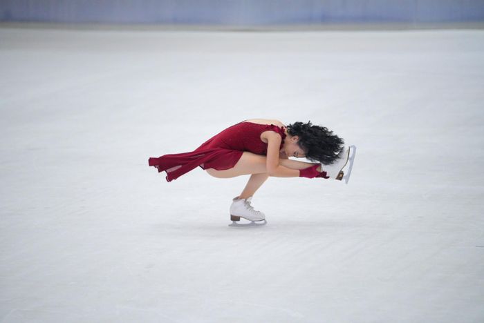 Vận động viên Trần Khánh Linh của Hà Nội giành HCV nội dung Solo Ice Dance.