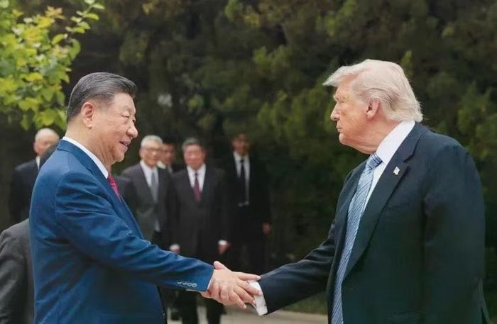 Tổng thống Mỹ Donald Trump và Chủ tịch Trung Quốc Tập Cận Bình tại cuộc gặp ở Bắc Kinh, ngày 15-5-2026