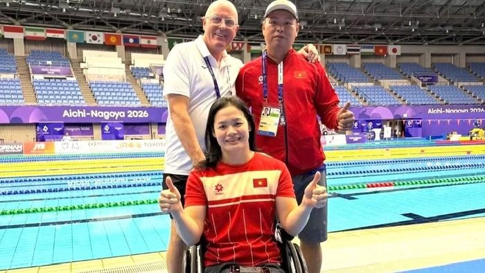 Vận động viên đội tuyển bơi người khuyết tật Việt Nam Trịnh Thị Bích Như. (Ảnh: ĐT)