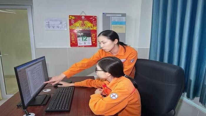 Chị Ngọc tham gia nhóm xây dựng, ứng dụng phần mềm quản lý số liệu phân tích thí nghiệm hóa mang lại hiệu quả thiết thực cho đơn vị. (Ảnh: NGUYỄN HUYỀN)