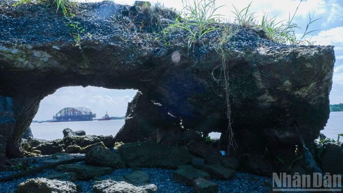Từ khu vực Cần Giờ, đoàn phương tiện di chuyển vào sông Sài Gòn, lần lượt đi qua các khu vực cầu Bình Khánh, Mũi Đèn Đỏ, cầu Phú Mỹ và Bến Nghé trước khi đến bến Bạch Đằng. Sau khi đến nơi, sà-lan dự kiến được neo ở khu vực phía bờ Thủ Thiêm để chờ công tác hợp long. Thời điểm hợp long cầu đi bộ qua sông Sài Gòn dự tính vào đêm 21/10.