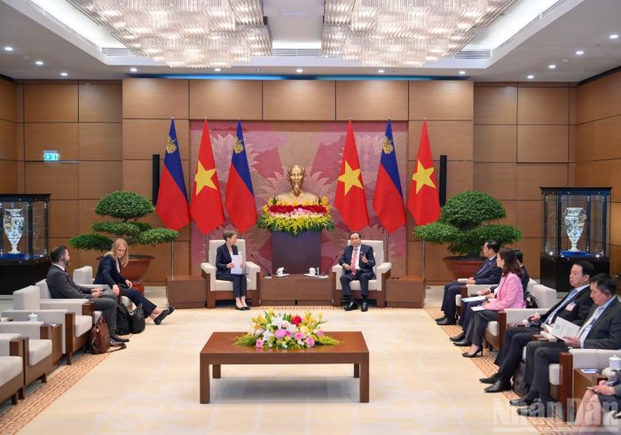 Quang cảnh hội kiến tại Nhà Quốc hội.