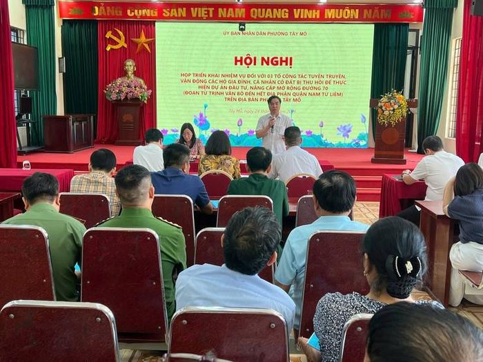 CTA: Phường Tây Mỗ nỗ lực trong việc tuyên truyền cho người dân hiểu rõ về các chính sách bồi thường, giải phóng mặt bằng, từ đó tạo sự đồng thuận.