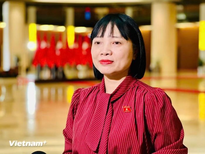 Đại biểu Nguyễn Thị Việt Nga, Phó Trưởng đoàn đại biểu Quốc hội chuyên trách thành phố Hải Phòng. (Ảnh: Thùy Giang/Vietnam+)