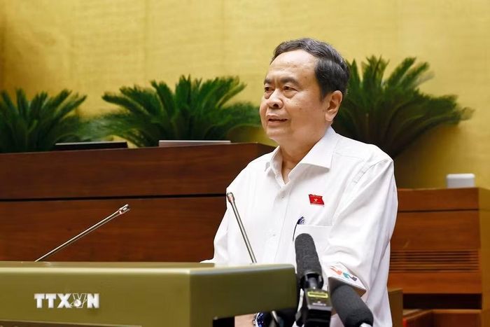Chủ tịch Quốc hội Trần Thanh Mẫn phát biểu. (Ảnh: Doãn Tấn/TTXVN)