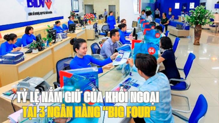 Cập nhật mới nhất tỷ lệ nắm giữ của khối ngoại tại 3 ngân hàng “big four”. Ảnh minh họa: A.N/BNEWS/TTXVN