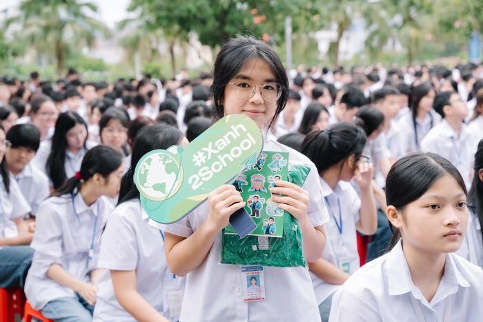  Học sinh Trường THPT Sông Công (Thái Nguyên) khám phá sân chơi hùng biện - tranh biện về môi trường cùng những đổi mới nổi bật của Tiếng nói Xanh mùa 4. (Ảnh: BTC)