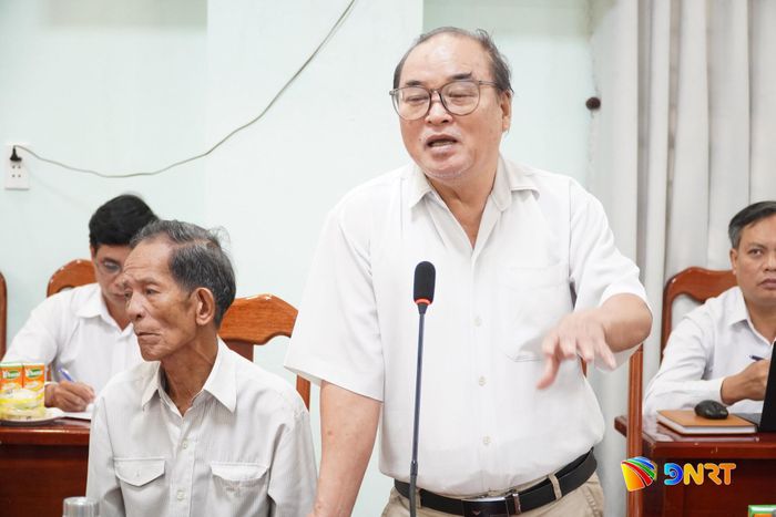 Ông Phan Tấn Điện cung cấp thông tin tại hội nghị. Ảnh: N.ĐOAN