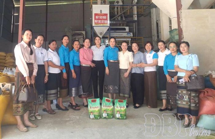 Hội Liên hiệp Phụ nữ tỉnh giới thiệu mô hình kinh tế của hội viên với Đoàn đại biểu Hội Liên hiệp Phụ nữ 3 tỉnh Bắc Lào.
