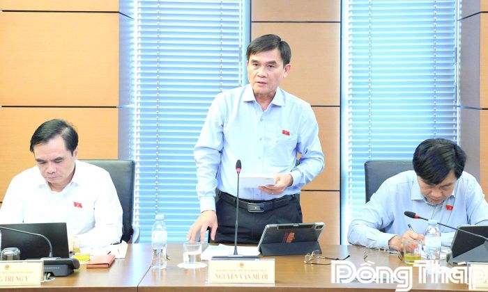 Đại biểu Nguyễn Văn Mười phát biểu thảo luận.