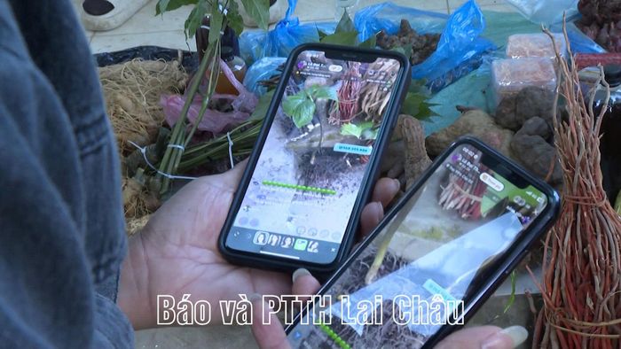 Tiểu thương chợ phiên San Thàng tận dụng nền tảng thương mại điện tử để quảng bá sản phẩm, mở rộng tệp khách hàng.