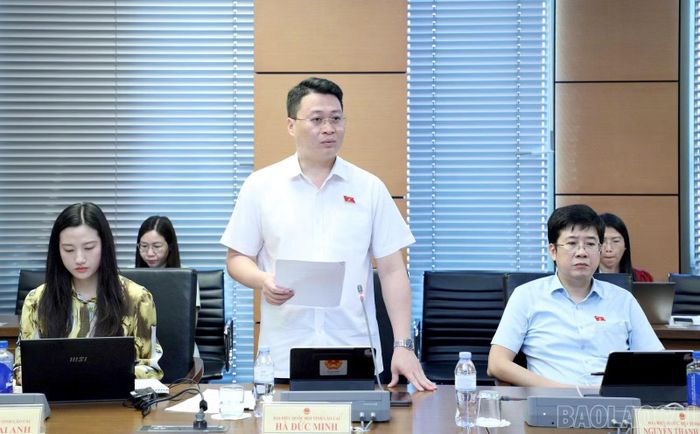 Đại biểu Hà Đức Minh phát biểu thảo luận tổ.