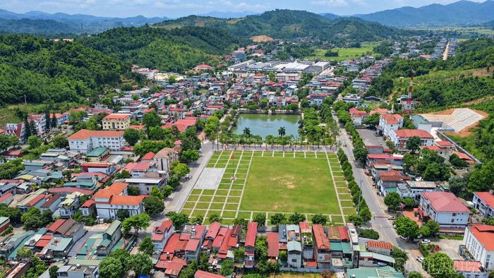 Diện mạo trung tâm xã Bát Xát nhìn từ trên cao.