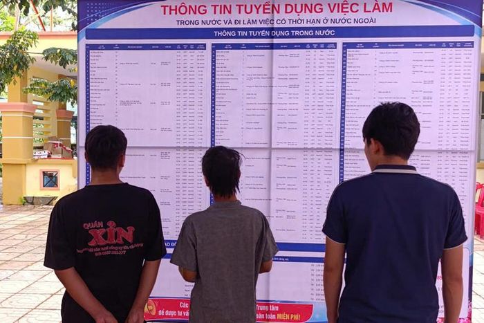 Người lao động tìm hiểu nhu cầu tuyển dụng của các doanh nghiệp