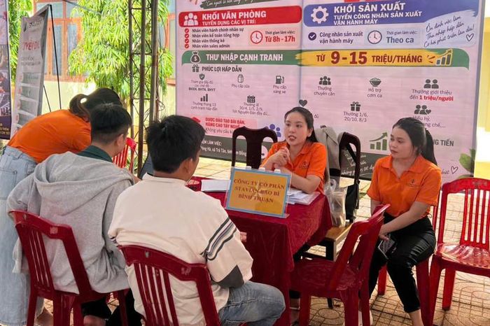 Người lao động tìm hiểu nhu cầu tuyển dụng của các doanh nghiệp