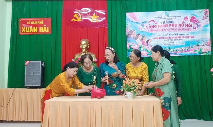 Mô hình "Nuôi heo đất" hỗ trợ hội viên khó khăn và đỡ đầu trẻ mồ côi là một trong những hoạt động ý nghĩa hướng đến ngày 20/10