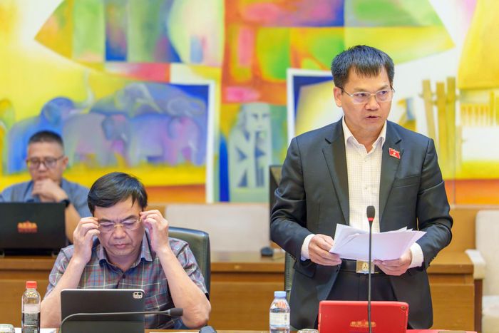 Đại biểu Dương Khắc Mai, Phó Trưởng đoàn chuyên trách Đoàn ĐBQH tỉnh Lâm Đồng phát biểu