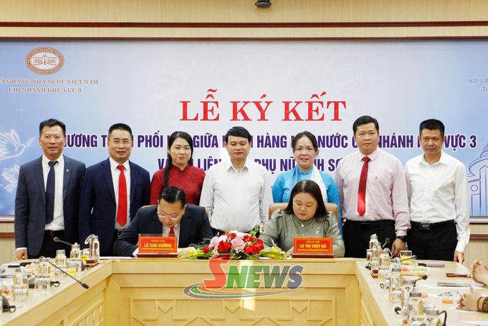 Lãnh đạo NHNN chi nhánh Khu vực 3 và Hội LHPN tỉnh Sơn La ký kết chương trình phối hợp giai đoạn 2026-2030.