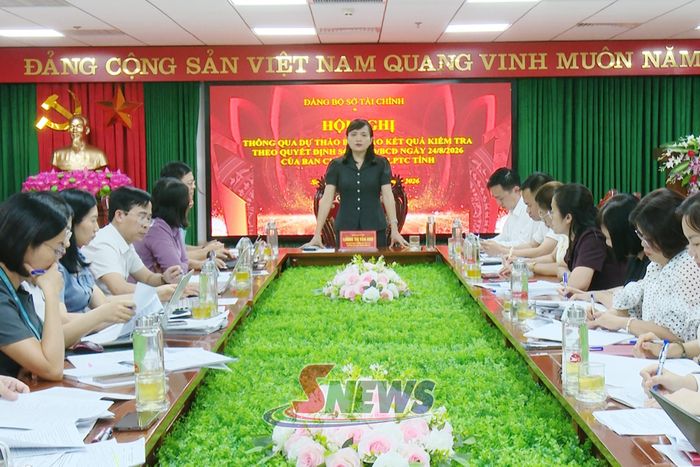 Hội nghị thông qua dự thảo báo cáo kết quả kiểm tra đối với Đảng ủy Sở Tài chính.