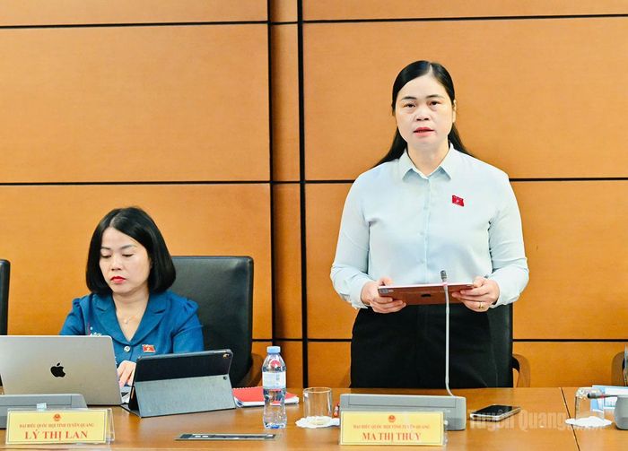 ĐBQH Ma Thị Thúy phát biểu.