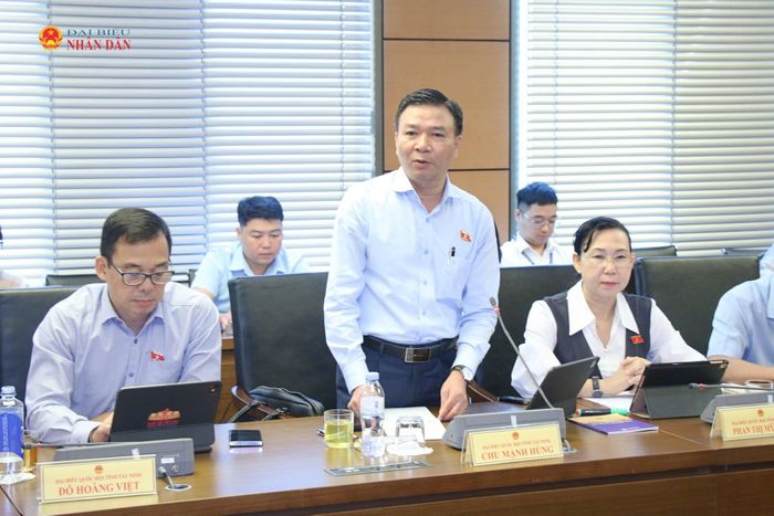 ĐBQH Chu Mạnh Hùng (Tây Ninh) phát biểu. Ảnh: Đắc Trường
