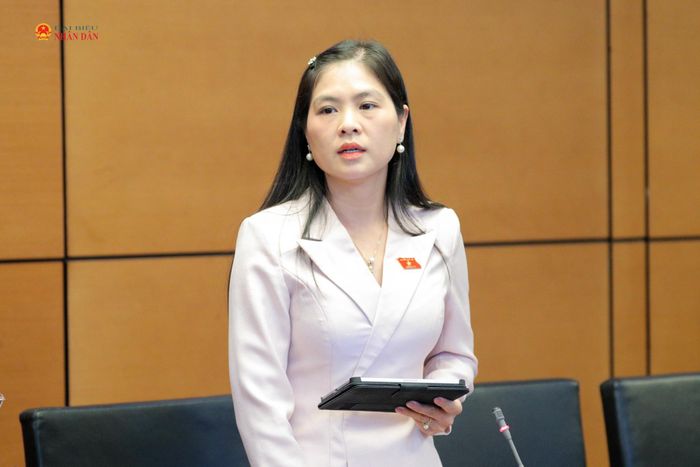 ĐBQH Phạm Thị Thu Thủy (Thái Nguyên) phát biểu