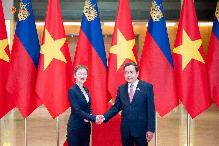 Chủ tịch Quốc hội Trần Thanh Mẫn hội kiến Thủ tướng Công quốc Liechtenstein Brigitte Haas