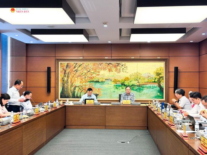 Quang cảnh thảo luận tại Tổ 1. Ảnh: Phi Long