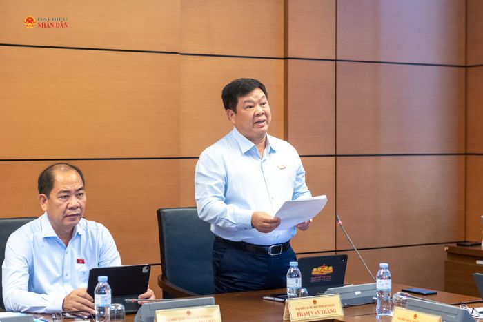 ĐBQH Phạm Văn Thắng (An Giang) phát biểu tại phiên thảo luận tổ. Ảnh: Mạnh Hưng