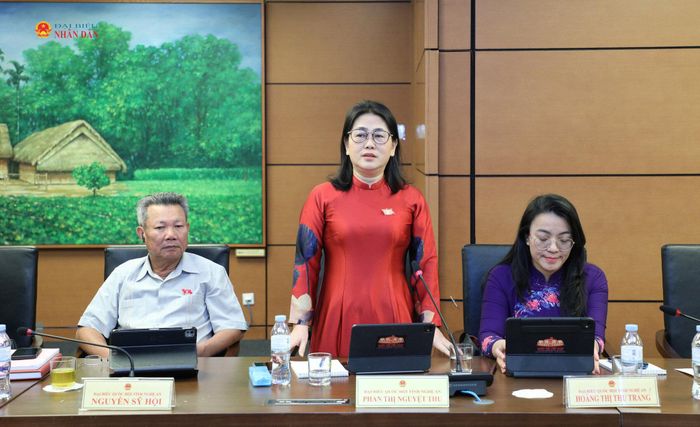 ĐBQH Phan Thị Nguyệt Thu (Nghệ An) phát biểu thảo luận