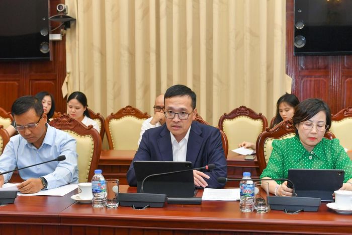 Phó Thống đốc Phạm Quang Dũng phát biểu tại buổi tiếp
