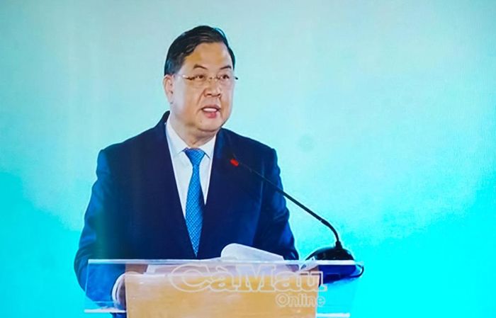 Phó Thủ tướng Thường trực Chính phủ Phạm Gia Túc phát biểu tại buổi lễ. (Ảnh chụp màn hình)