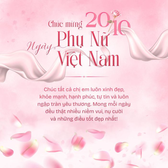 Đừng quên gửi tặng những người phụ nữ bạn yêu thương lời chúc 20/10 ý nghĩa và ngọt ngào nhất. (Ảnh: Canva)