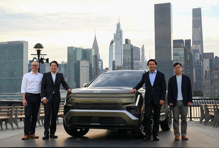 Hyundai Tucson thế hệ mới trong lễ ra mắt toàn cầu tại New York, Mỹ. (Nguồn: Hyundai)