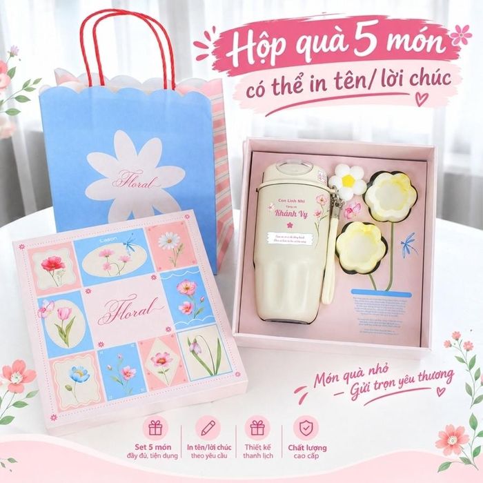 Cốc giữ nhiệt khắc tên. (Ảnh: Lason)