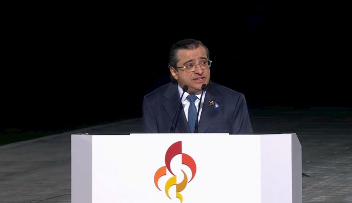 Ông Majid Rashed, Chủ tịch Ủy ban Paralympic châu Á phát biểu. Ảnh: BTC