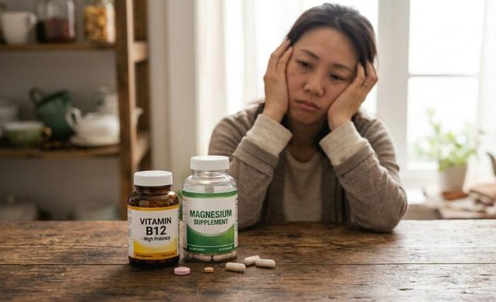 Magie và vitamin B12 có thể giúp hỗ trợ mức năng lượng theo nhiều cách khác nhau. Ảnh AI.