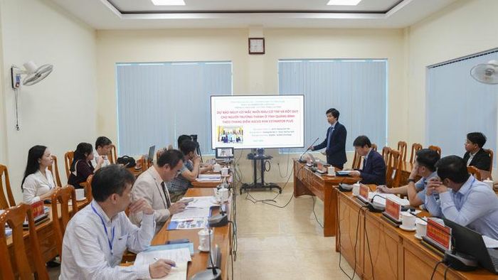 Đơn vị chủ trì của nhiệm vụ báo cáo kết quả khảo sát các yếu tố nguy cơ tim mạch ở người dân từ 40 đến 79 tuổi trên địa bàn tỉnh Quảng Bình (cũ). Ảnh: SKH&CNQT.