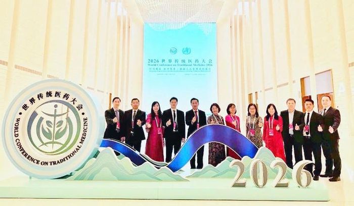 Đoàn đại biểu Việt Nam do Thứ trưởng Thường trực Vũ Mạnh Hà dẫn đoàn tham dự Đại hội Y dược cổ truyền thế giới năm 2026. Ảnh:PV