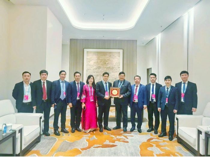 Thứ trưởng Thường trực Vũ Mạnh Hà gặp và làm việc với ông Lưu Bảo Đình, Chủ tịch Hội Châm cứu thế giới. Ảnh: PV