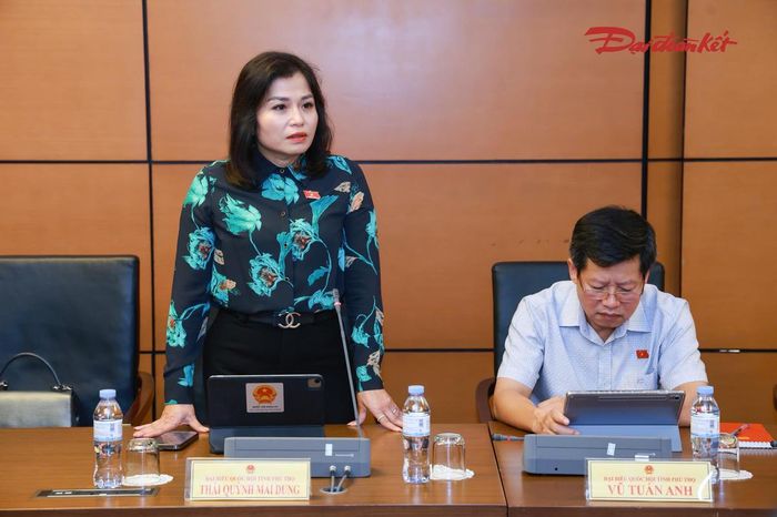 Đại biểu Quốc hội Thái Quỳnh Mai Dung phát biểu (Ảnh: Quang Vinh)