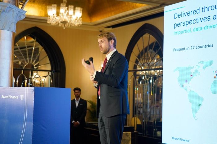  Ông Alex Haigh, Giám đốc điều hành khu vực châu Á - Thái Bình Dương tại Brand Finance phát biểu.