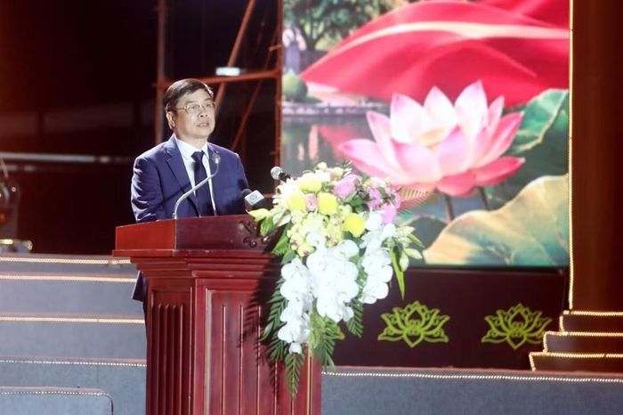 Phó Chủ tịch UBND tỉnh Hưng Yên Phạm Văn Nghiêm phát biểu tại lễ khai mạc (Ảnh: hungyen.gov.vn)
