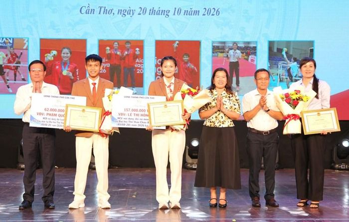 TP. Cần Thơ khen thưởng các VĐV đạt thành tích cao môn cầu mây tại Đại hội thể thao châu Á năm 2026