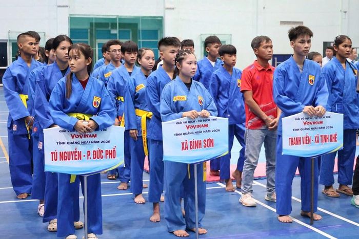 Gần 250 vận động viên đến từ 23 đoàn võ thuật trong tỉnh tham gia tranh tài tại giải