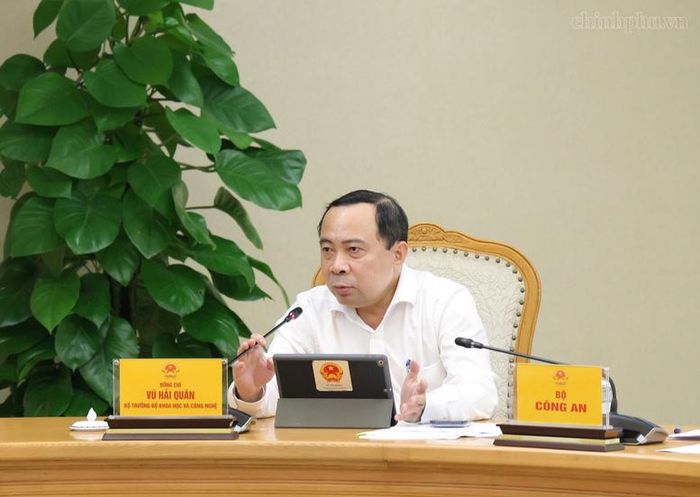 Bộ trưởng Bộ Khoa học và Công nghệ Vũ Hải Quân phát biểu - Ảnh: chinhphu.vn/Gia Huy