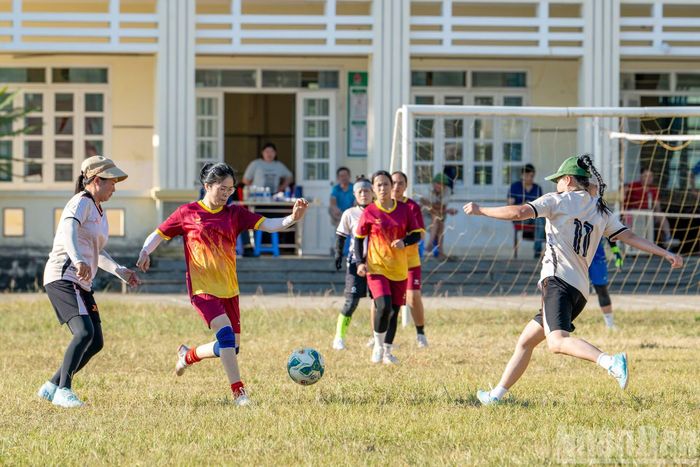 Các đội bóng với đa dạng thành viên, từ cán bộ, công chức, giáo viên, học sinh đến nông dân, cán bộ xóm. Có người mới ngoài 20 tuổi, cũng có những cầu thủ đã gần 60 tuổi.
