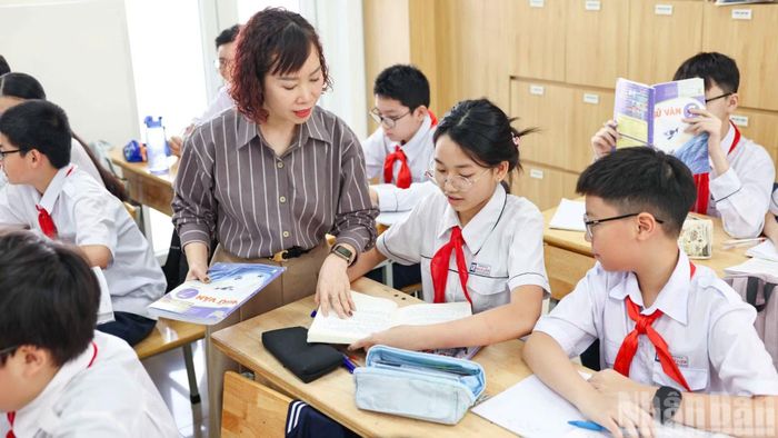 Trong giờ học tại Trường trung học cơ sở Ngô Sĩ Liên (Hà Nội). (Ảnh: ĐẠI THẮNG)